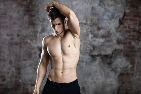 Half naked sexy body of muscular athletic man 6521079 Stock Photo