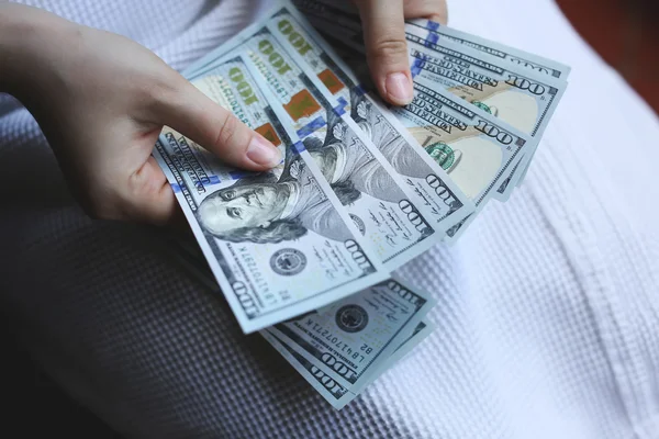 Dollars. Money in the hands — Stock Photo, Image