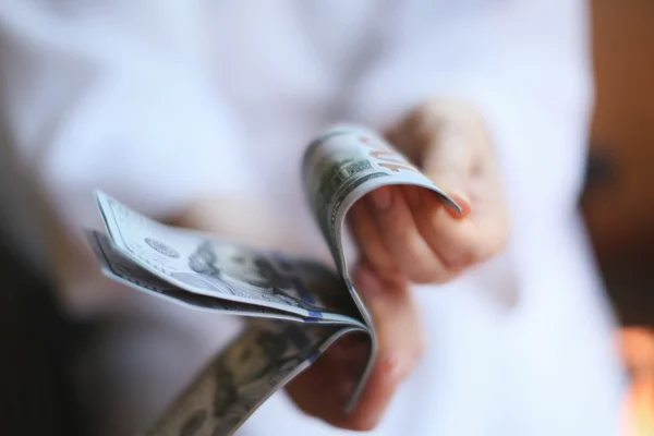 Dollars. Money in the hands — Stock Photo, Image