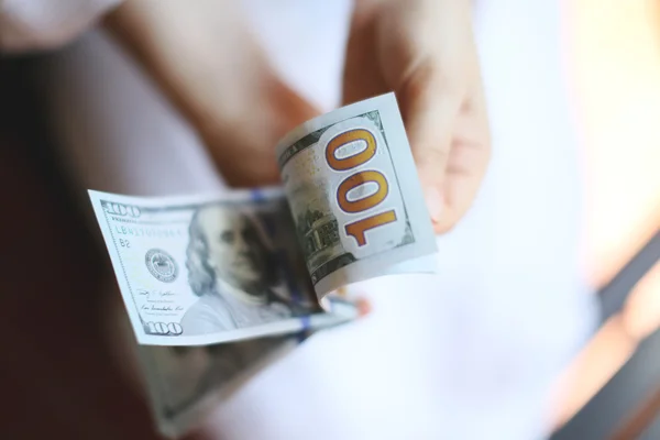 Dollars. Money in the hands — Stock Photo, Image