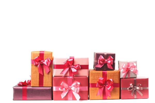 Boxes with gifts isolated on white background — Stock Photo, Image