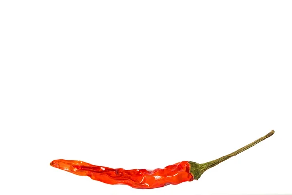 Dried Hot Chili Peppers Isolated on White Background — Stock Photo, Image