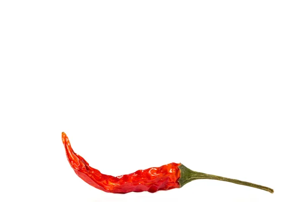 Dried Hot Chili Peppers Isolated on White Background — Stock Photo, Image