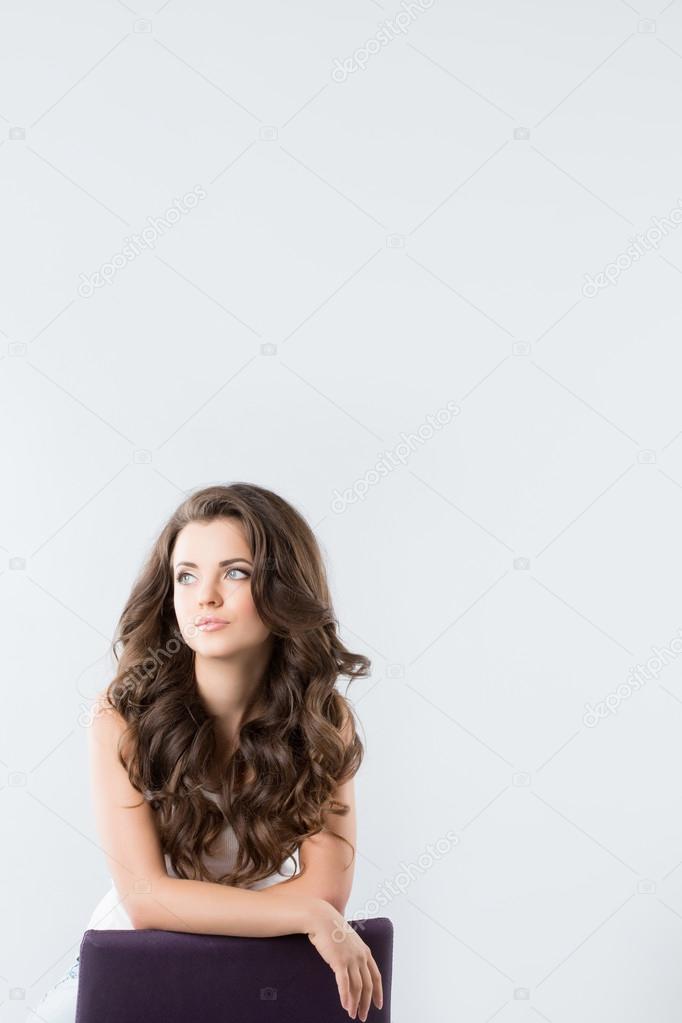 beautiful woman with magnificent hair
