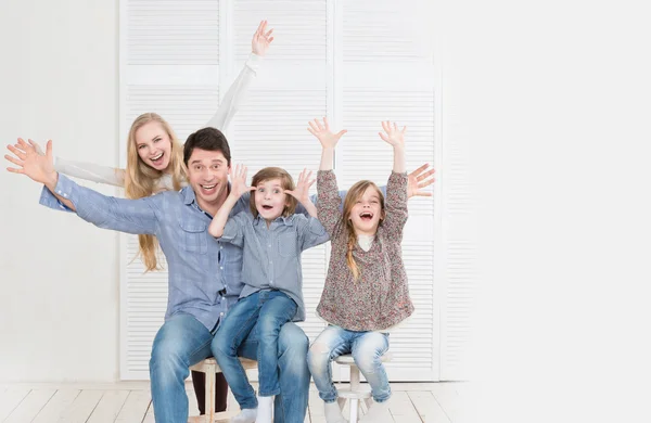 Joyful family — Stock Photo, Image