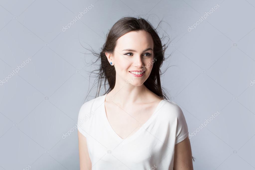 Woman with beautiful long hairs