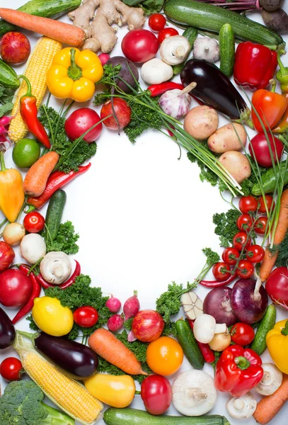 Decorative pattern of fresh vegetables. — Stock Photo, Image