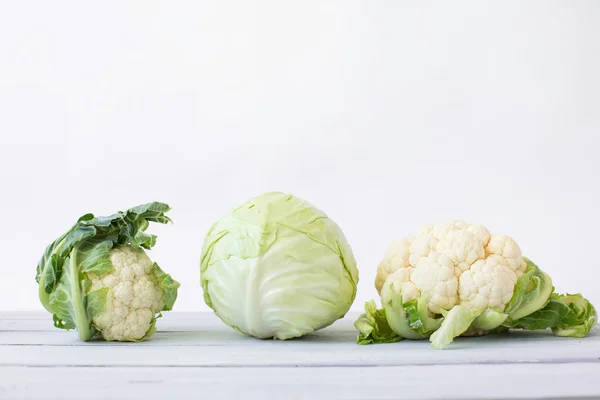 Brokoli dan kembang kol. — Stok Foto
