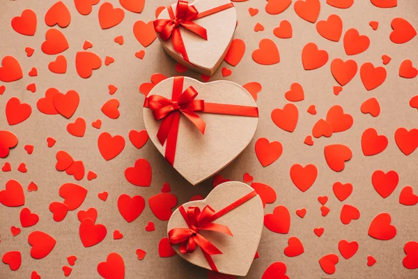 선물 상자 모양 심장 — 스톡 사진