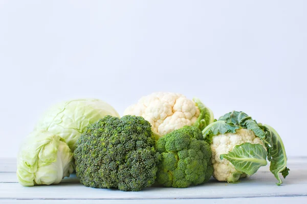 Différents choux. Chou, brocoli . — Photo