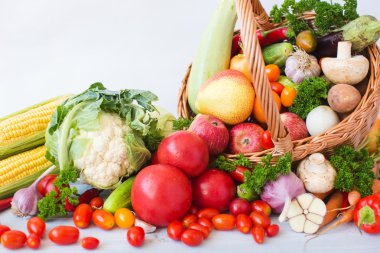 meyve ve sebze yakın çekim kazık.