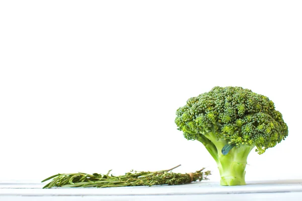 Broccoli with the measuring tape — Stock Photo, Image