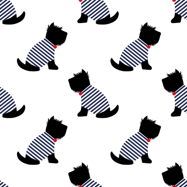 Terrier écossais motif sans couture — Image vectorielle