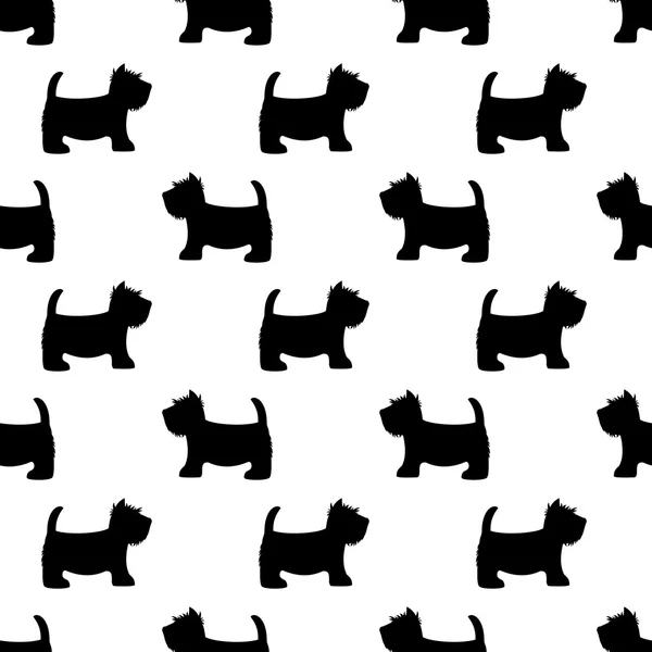 Terrier écossais motif sans couture — Image vectorielle