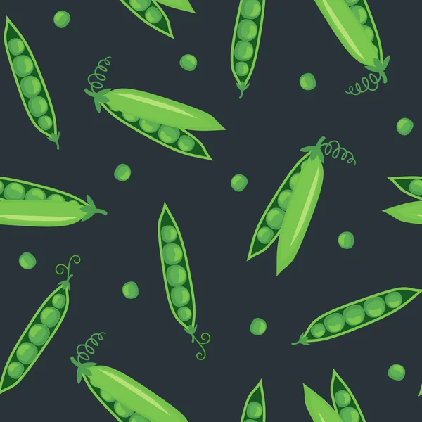 Peas seamless pattern — Stock Vector