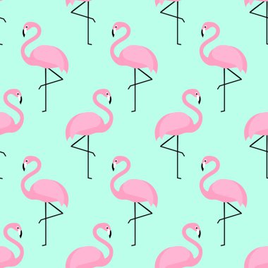 Flamingo kuşları desen