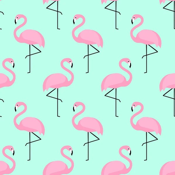 Patrón de aves flamencas — Vector de stock