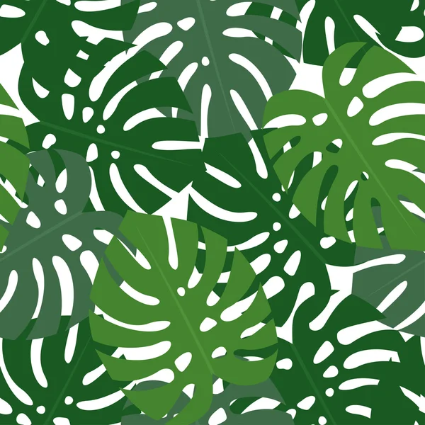 Tropiska gröna blad — Stock vektor