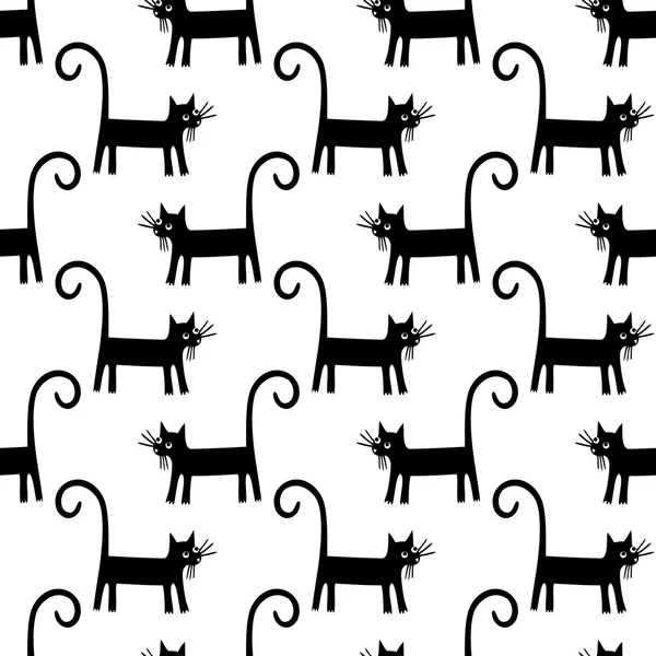 Chats motif sans couture — Image vectorielle