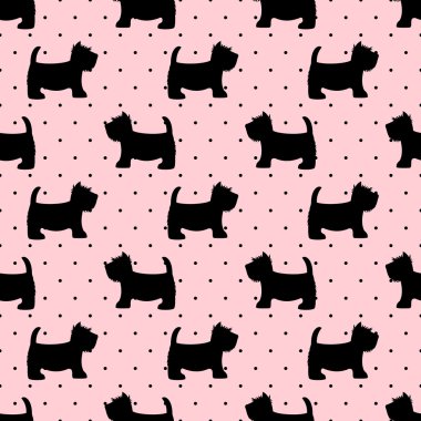 İskoç terrier dikişsiz desen