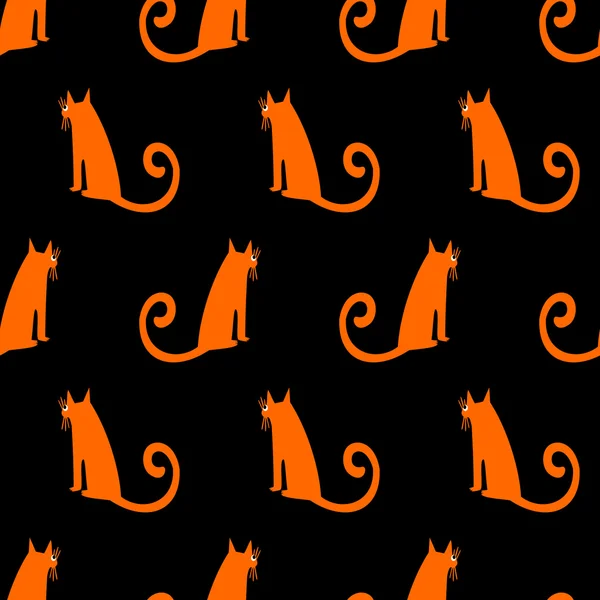 红猫无缝模式 — 图库矢量图片