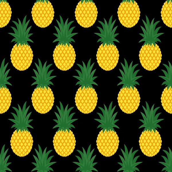 Naadloze ananas achtergrond — Stockvector