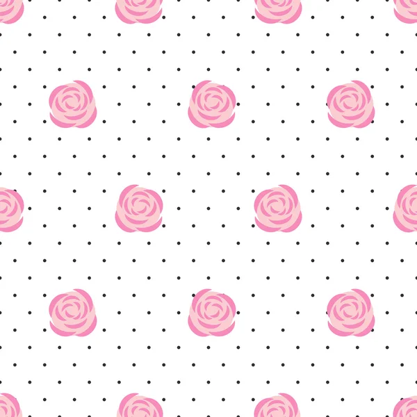 Patrón de rosas rosadas — Archivo Imágenes Vectoriales