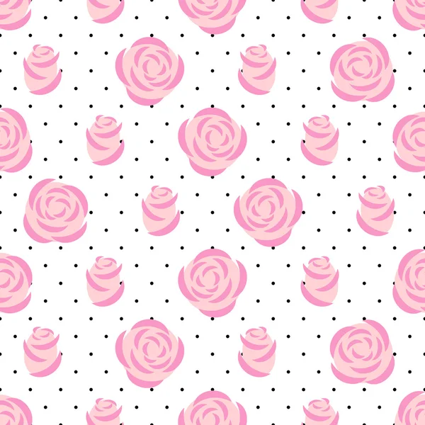 Pink roses pattern — Stock Vector