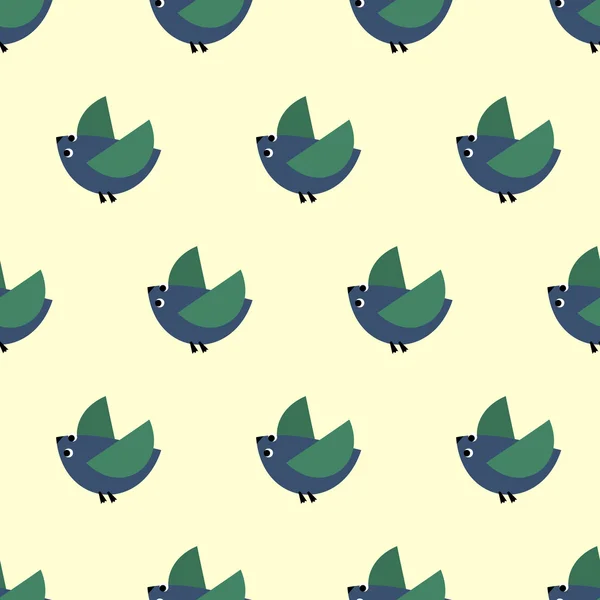 Małe ptaki wzór — Wektor stockowy
