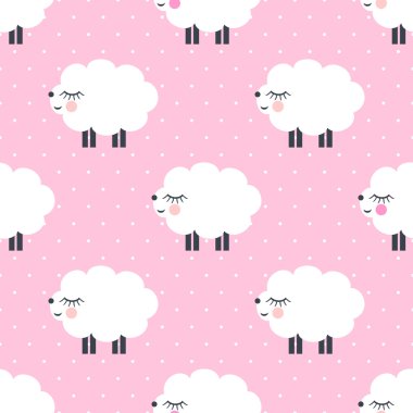 Smiling sheep animals  clipart