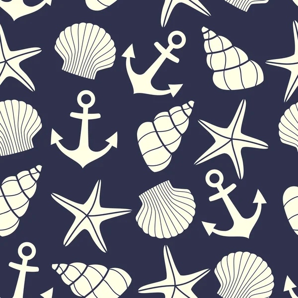Nautical theme pattern — Stock Vector