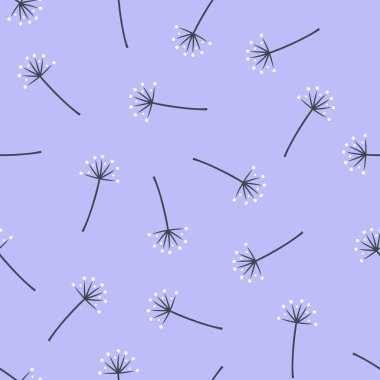 Karahindiba seamless modeli. Şirin doğa arka plan.