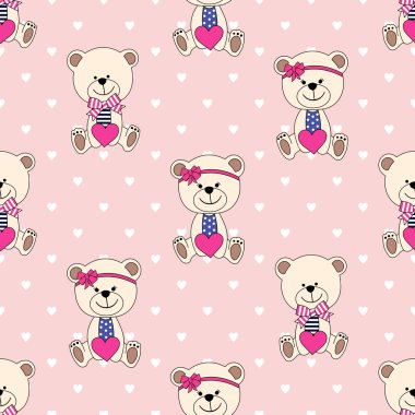 Oyuncak ayıyla kusursuz desen