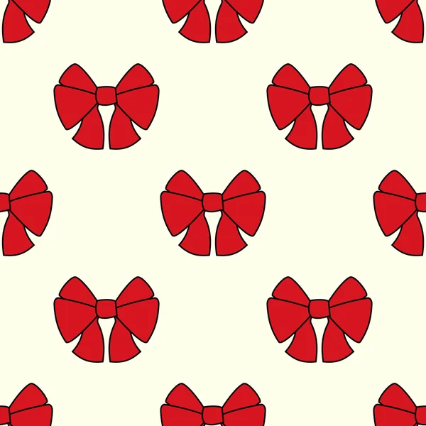 Pattern with red bows — Stock Vector