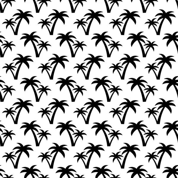 Patrón sin costuras con palmeras de coco. Lindo fondo de verano . — Vector de stock