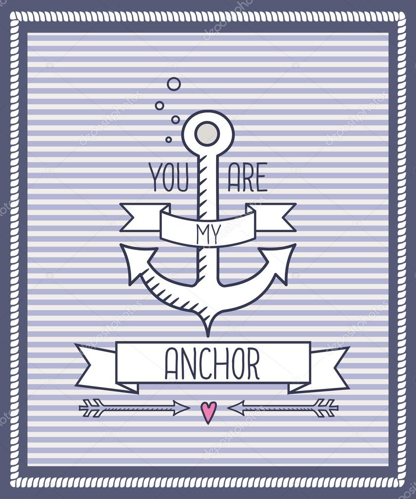 Cute navy vector illustration for holidays.