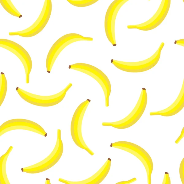 พื้นหลังไร้เย็บด้วยกล้วยสีเหลือง . — ภาพเวกเตอร์สต็อก