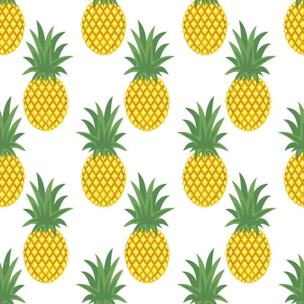 Nahtloser Ananas-Hintergrund. Niedliche Vektoranananas. — Stockvektor