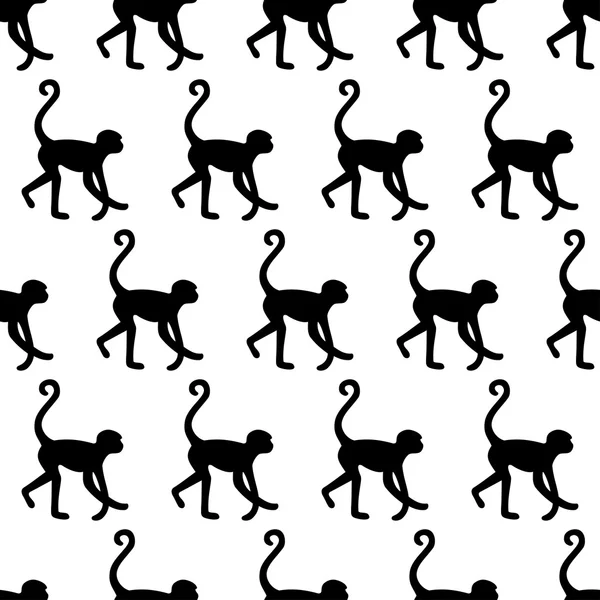 Fond de motif sans couture avec des singes . — Image vectorielle