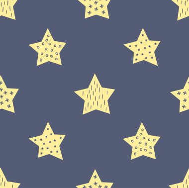 Kesintisiz gece deseni ile şirin yıldız çocuklar tatil için.