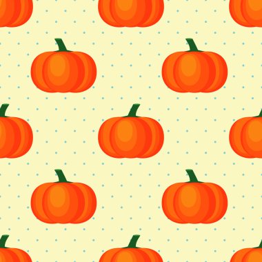 Sorunsuz vektör desen lekeli zemin üzerine taze olgun kabak ile.