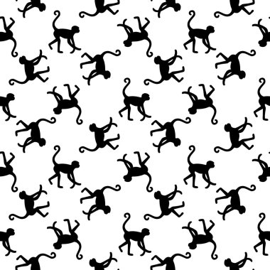 Maymunlar ile Seamless Modeli arka plan. 2016 yıl sembolü.