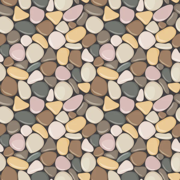 Seamless pattern with stones. Vector seamless background with smooth pebble. — Stock Vector