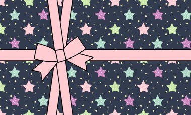 Baby shower envelope invitation. Gift voucher template with colorful pattern. Cute certificate coupon design template.