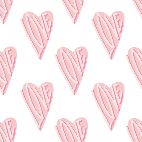 Patrón de corazón de amor sin costuras abstracto para el día de San Valentín. Lindo fondo de vacaciones . — Archivo Imágenes Vectoriales