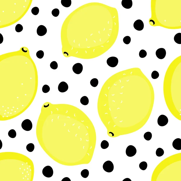 Limon deseni. Sarı limonlu kusursuz dekoratif arka plan.