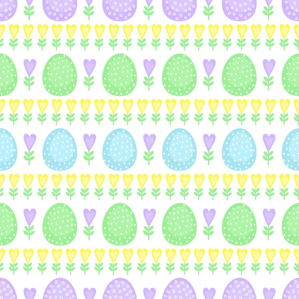 Patrón de huevos de Pascua sin costura — Vector de stock