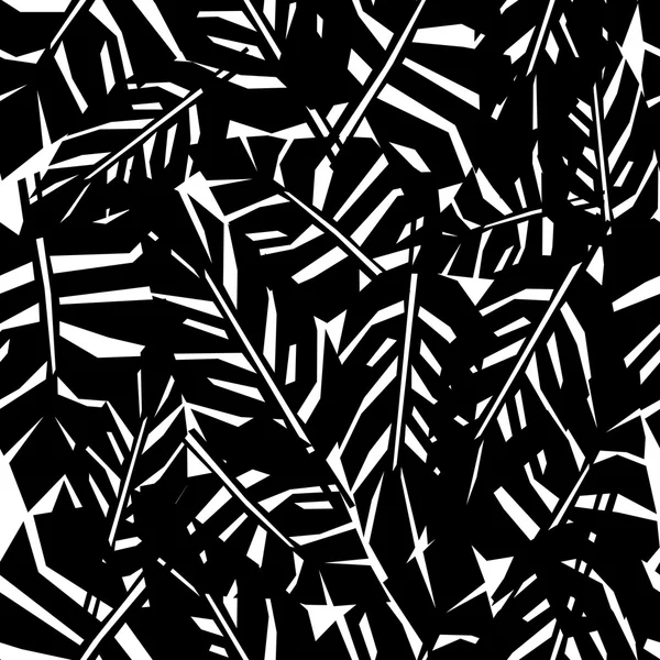 Tropical leaves seamless pattern — Stock Vector