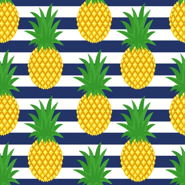 Seamless pineapples background. — Stock Vector