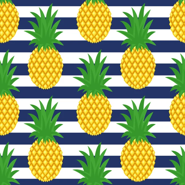 Naadloze ananas achtergrond. — Stockvector